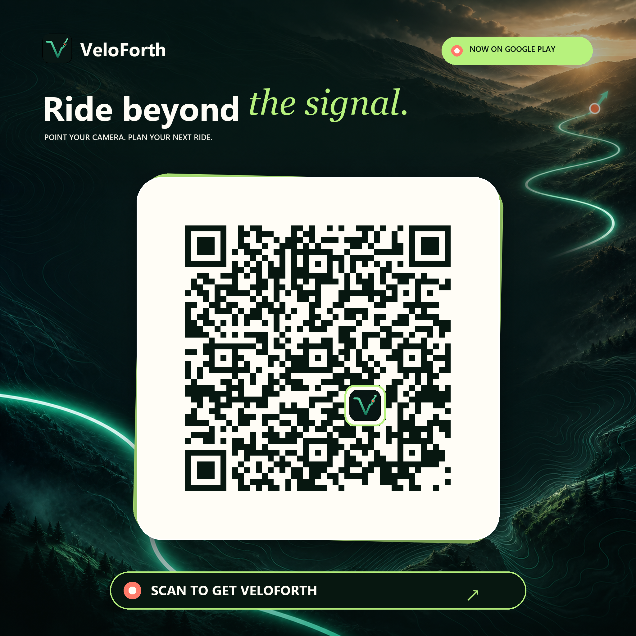 VeloForth Google Play QR code. Scan to get VeloForth.